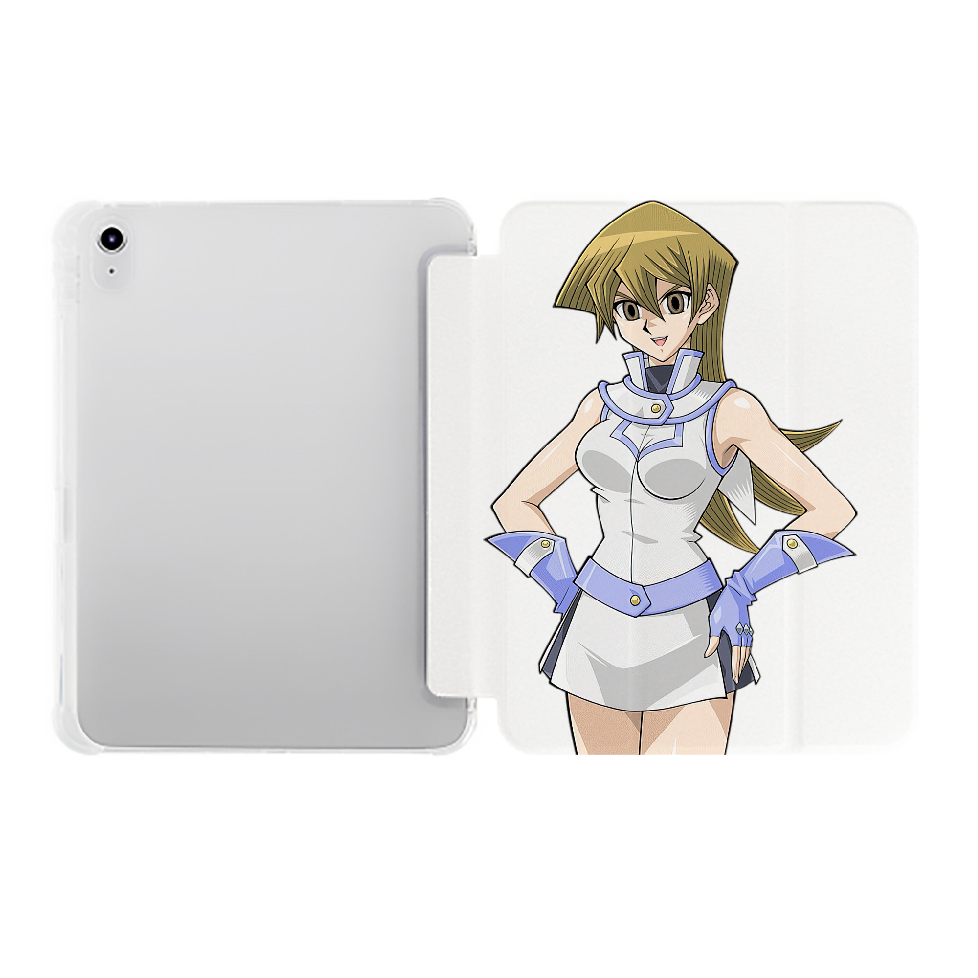 （画像用） 遊☆戯☆王 Yu-Gi-Oh! IPad ケース ペン収納付き 三つ折りスタンド PUレザー×シリコン 対応機種9.5/10.5/10.9インチ